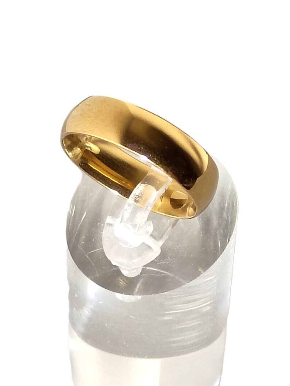 Size 9 Gold Stainless Steel Wedding Band Ring - Unisex